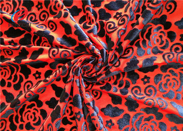 Burnout Italian Velvet / Spandex Velvet Fabric , Sofa Upholstery Fabric For Home Textile